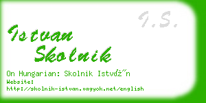 istvan skolnik business card